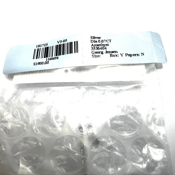 Georg Jensen Vivianna Silver Amethyst & Diamond Pendant—Torun Bülow-Hübe — NWT - Picture 9 of 12
